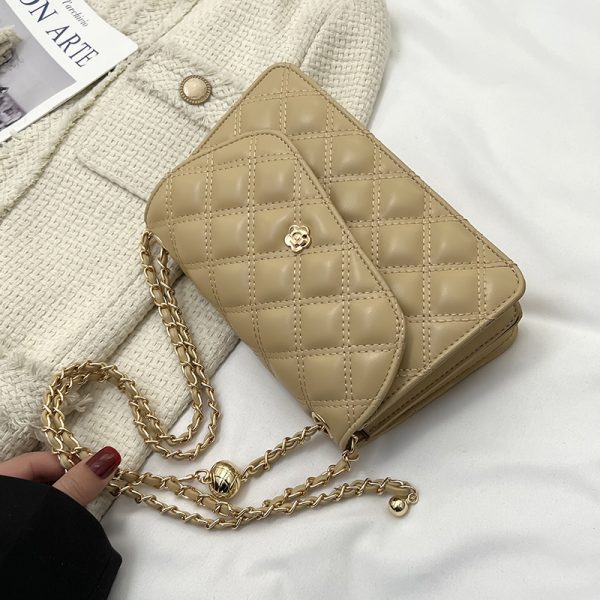 Diamond-Patterned Shoulder Bag for Women - Sweet Fashionable Underarm Crossbody Chain Bag, Elegant Style for Any Occasion
