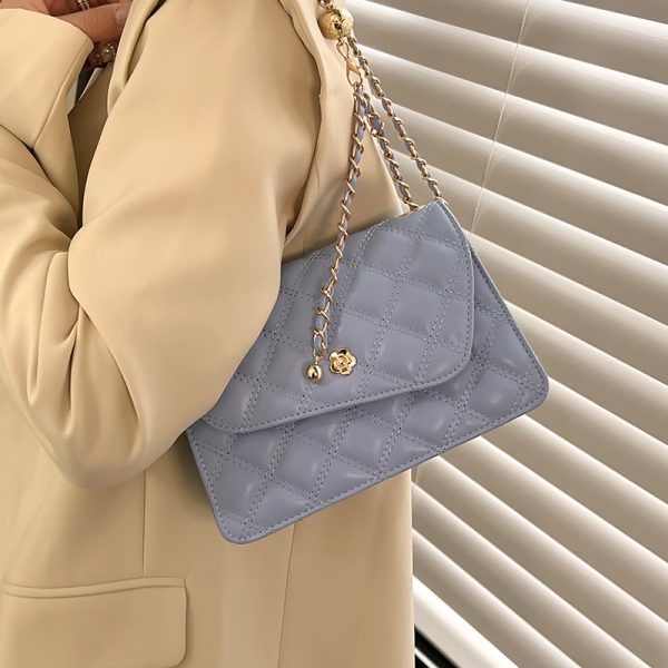 Diamond-Patterned Shoulder Bag for Women - Sweet Fashionable Underarm Crossbody Chain Bag, Elegant Style for Any Occasion