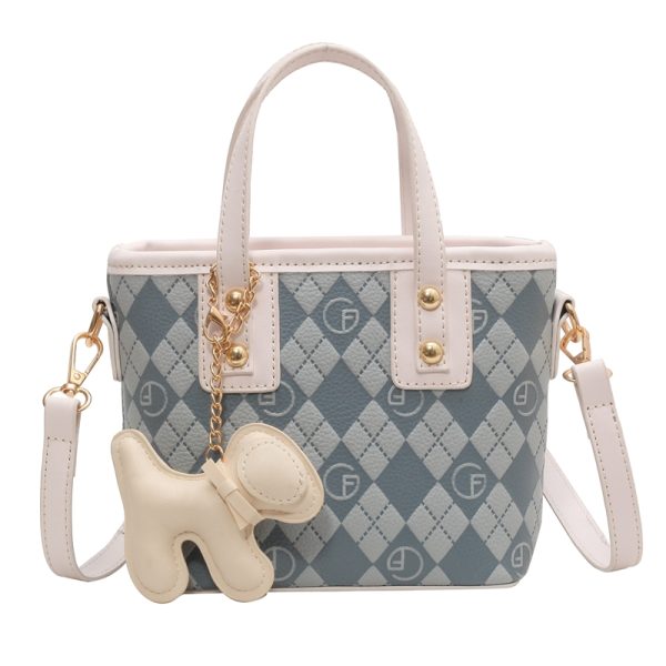 Diamond-Patterned Tote Bucket Bag for Women - Versatile Small Crossbody Shoulder Bag 2025 Fashion Trend