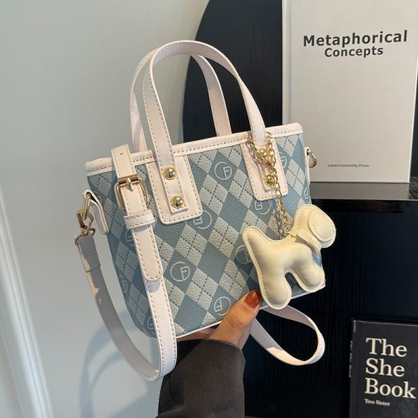 Diamond-Patterned Tote Bucket Bag for Women - Versatile Small Crossbody Shoulder Bag 2025 Fashion Trend