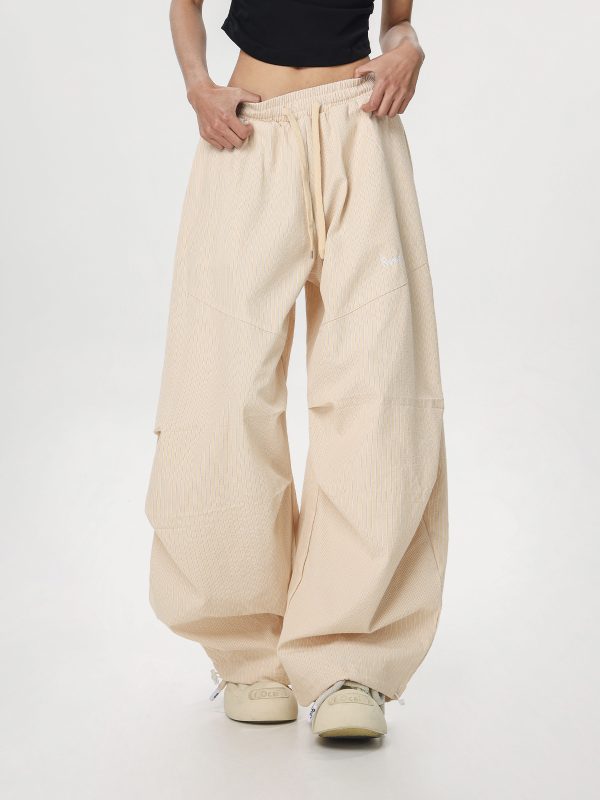 Dopamine Blue Wide-Leg Casual Pants for Women - Summer Loose Fit Dance & Jazz Style