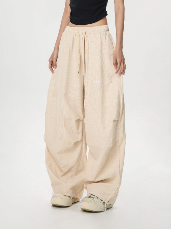 Dopamine Blue Wide-Leg Casual Pants for Women - Summer Loose Fit Dance & Jazz Style