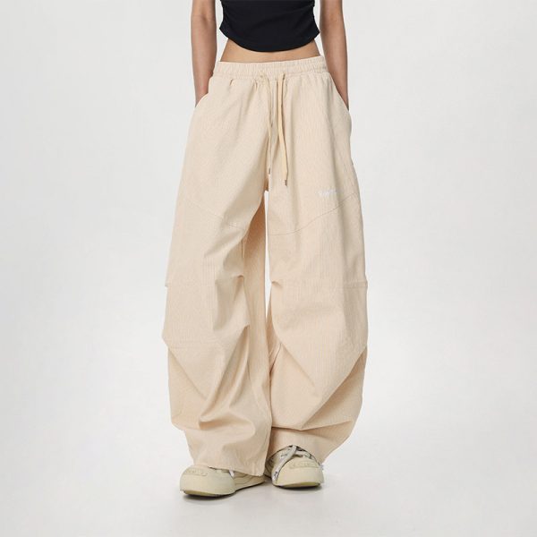 Dopamine Blue Wide-Leg Casual Pants for Women - Summer Loose Fit Dance & Jazz Style