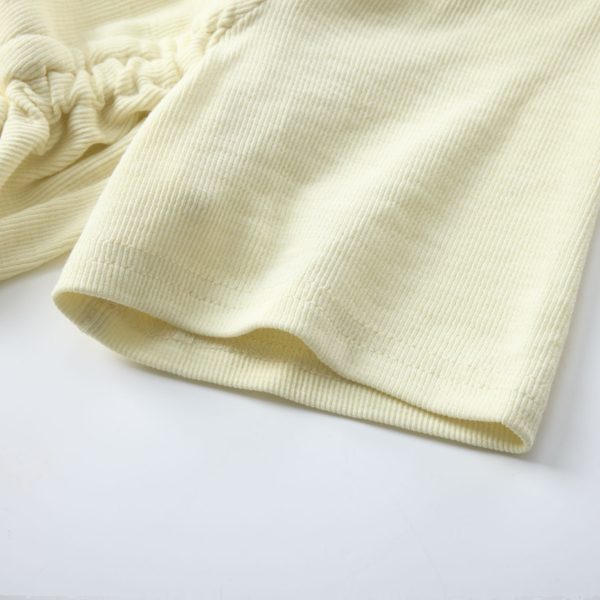Dopamine Goose Yellow Irregular Waist Short Sleeve T-Shirt Blouse - 2025 Summer Fashion Trend, Y2K Style