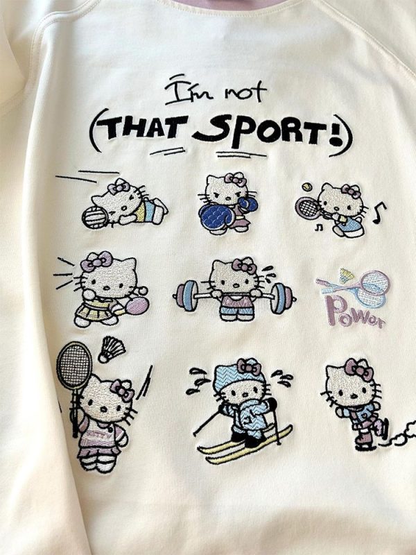 Embroidered Cartoon Color-Blocking Short-Sleeve T-Shirt for Women - Summer 2023 Trendy Cotton Top