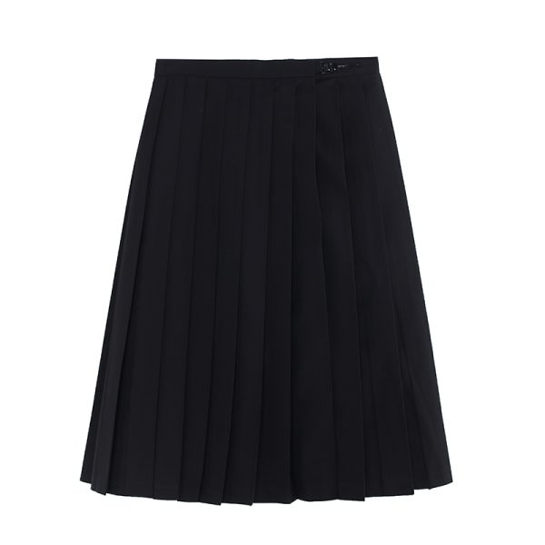 Flared Umbrella Pleated Midi Skirt - High-Temperature Slimming Design, A-Line, Wrinkle-Resistant, Versatile for Spring & Summer Wear