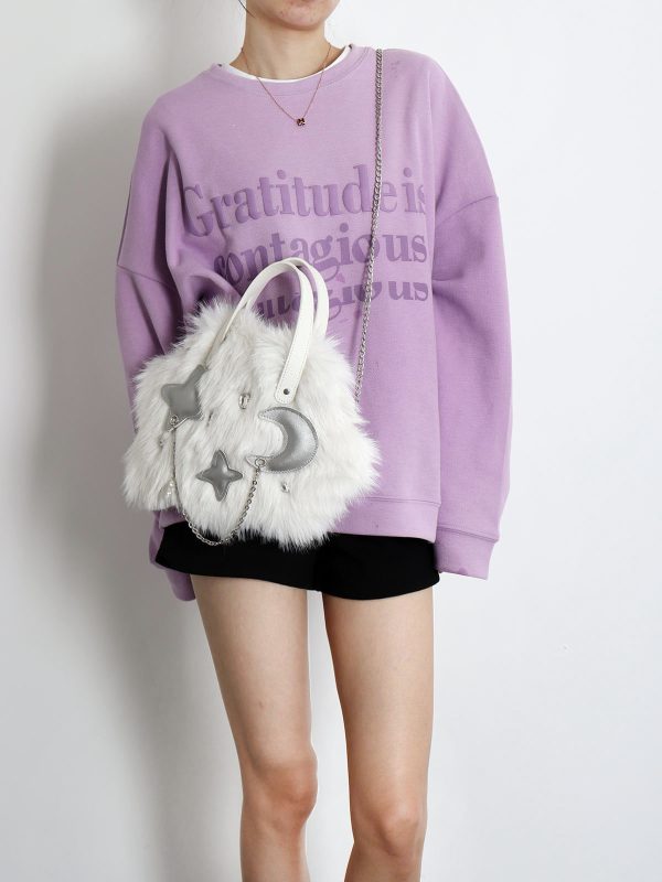 Fluffy Cloud Bag for Women - Niche High-End Long-Haired Handbag & Crossbody Bag for Autumn/Winter 2023, Cute and Stylish