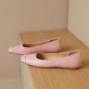 French Genuine Leather Soft Bottom Square Toe Flat Shoes for Women â€“ Maternity Ballet Flats for Summer, Comfortable and Stylish