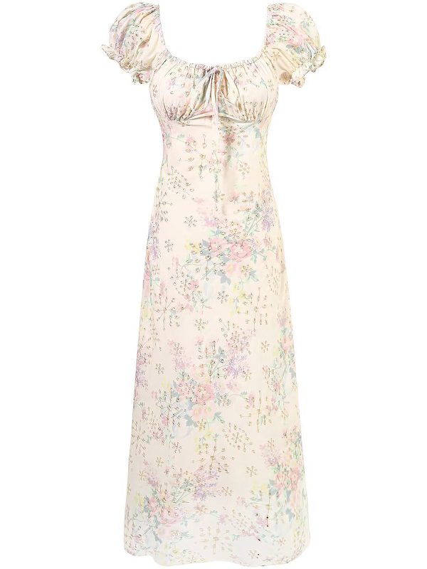 French-Style Embroidered Floral Dress for Women, High-End Quality Long Summer Dress 2025, Elegant Vintage Vibes