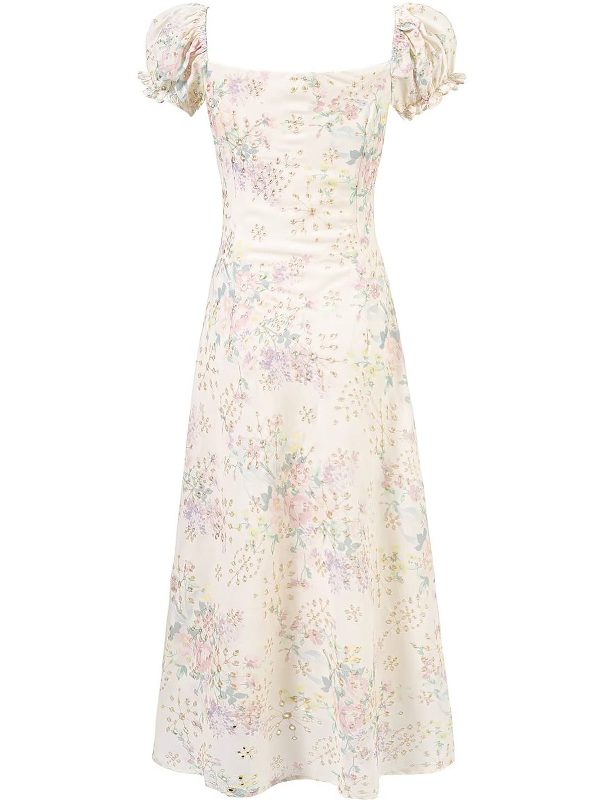 French-Style Embroidered Floral Dress for Women, High-End Quality Long Summer Dress 2025, Elegant Vintage Vibes