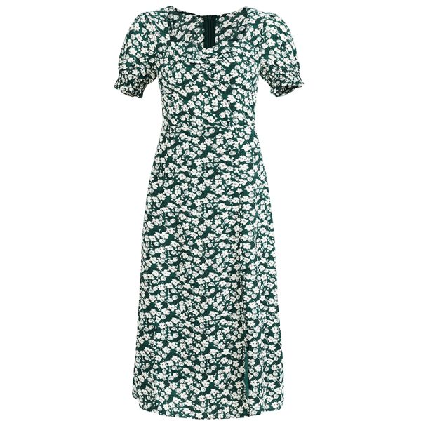 French-Style Long Blue Dress for Women - 2025 Summer Vacation Fashion, Elegant and Chic Look, Inspired by Zhong Chuxi