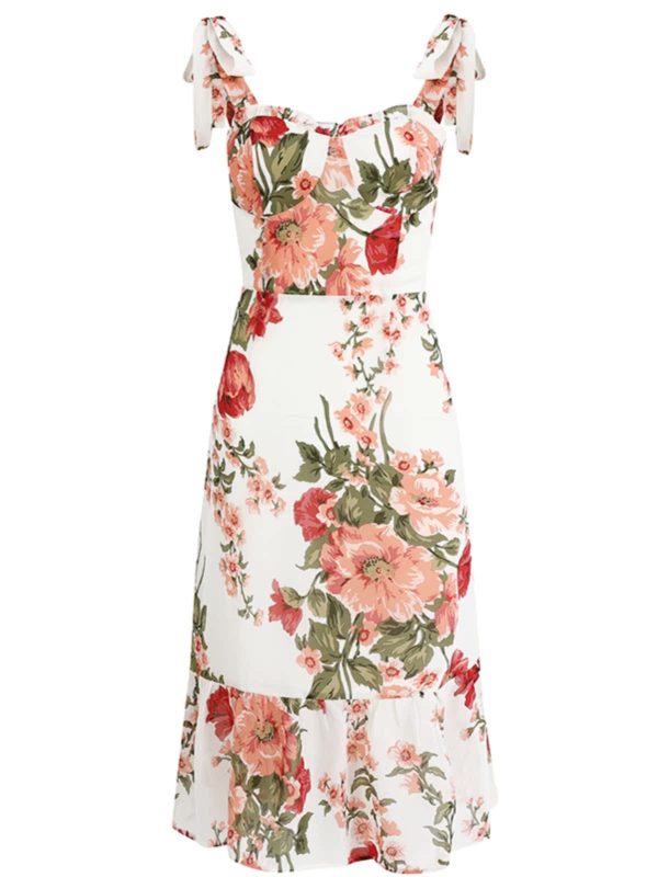 French-Style Long White Dress for Women - 2025 Summer Vacation Look, Yu Shuxin Inspired, Chic & Elegant Fashion Essential