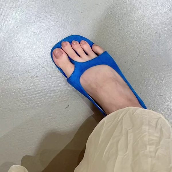 French Style Sheepskin Height-Increasing Thong Sandals for Women - Versatile Slip-On Roman Flip-Flops for Outdoor Wear