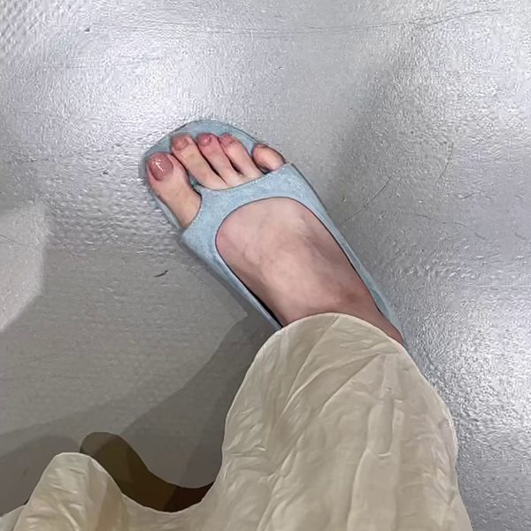 French Style Sheepskin Height-Increasing Thong Sandals for Women - Versatile Slip-On Roman Flip-Flops for Outdoor Wear