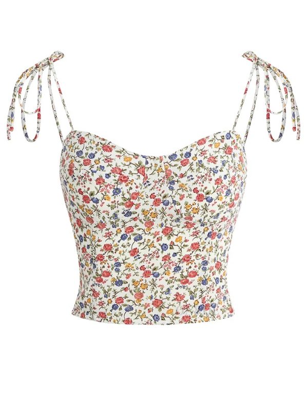 French-Style V-Neck Vacation Camisole - Slim Fit Summer Top for Spicy Girls - 2025 Fashion Essential