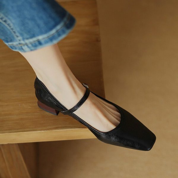French Style Versatile High Heels for Women with Gentle Mary Jane Strap - Elegant Italian-Inspired Footwear