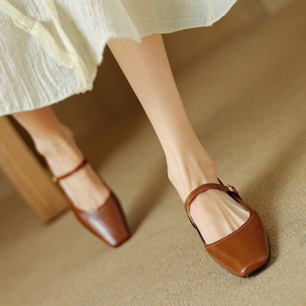 French Style Versatile High Heels for Women with Gentle Mary Jane Strap - Elegant Italian-Inspired Footwear