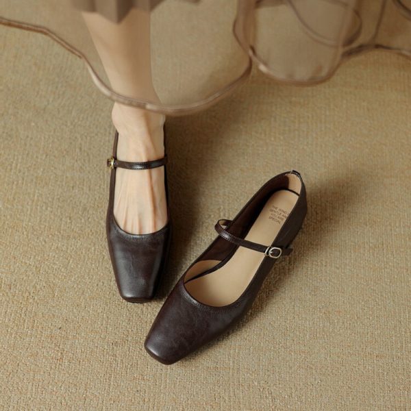 French Style Versatile High Heels for Women with Gentle Mary Jane Strap - Elegant Italian-Inspired Footwear
