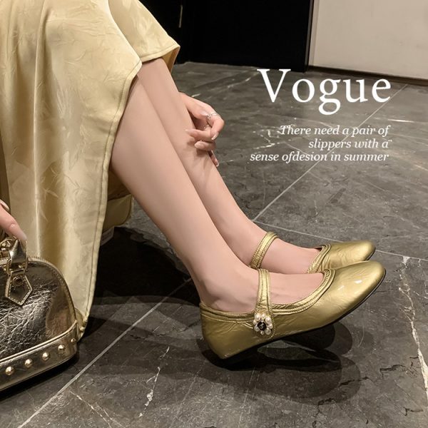 French Vintage One-Strap Side-Cut Mary Jane High Heels for Women - Fashionable and Versatile, Perfect for Stylish Outfits