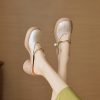 Genuine Leather Open-Toe Half Slippers for Women - Summer High-Heeled Sandals - Italian Style Outdoor Footwear