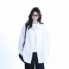 Green Solid Color Long Sleeve Shirt for Women - Sit and Eat Until the Mountains Are Empty Mambo Wind - Spring Loose Fit Fashion Trend