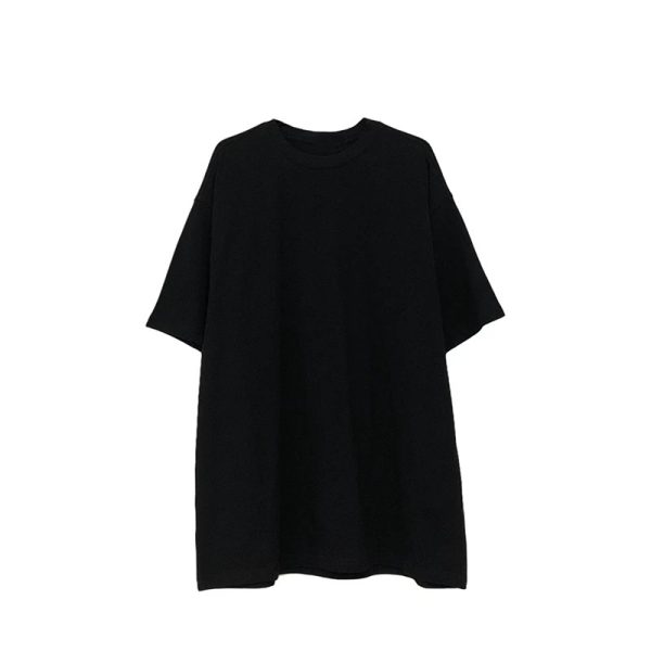 Heavyweight Solid Color Short Sleeve T-Shirt for Men and Women, Loose Fit, Versatile Base Layer, Casual Unisex Fashion Top