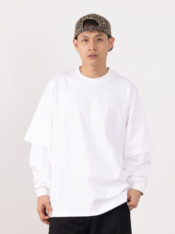Heavyweight Two-Piece Long Sleeve T-Shirt for Men - Regular Fit Casual Base Layer Top for Spring and Autumn Fashion