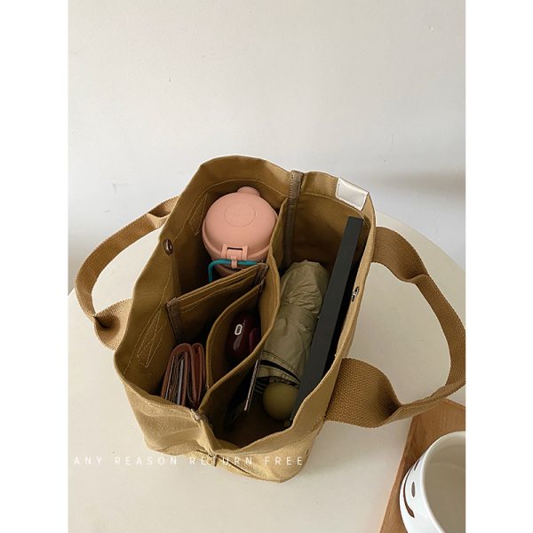 High-End Canvas Tote Bag for Women, Versatile Fashionable Lunch Bag, Chic Everyday Handbag