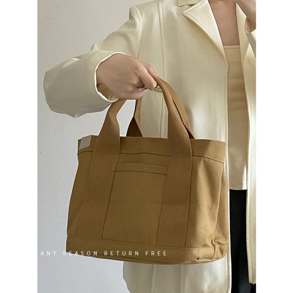 High-End Canvas Tote Bag for Women, Versatile Fashionable Lunch Bag, Chic Everyday Handbag