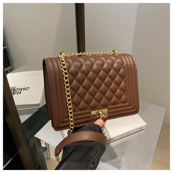 High-End Diamond-Pattern Crossbody Bag - 2025 Versatile Small Square Shoulder Bag for Casual Fashion