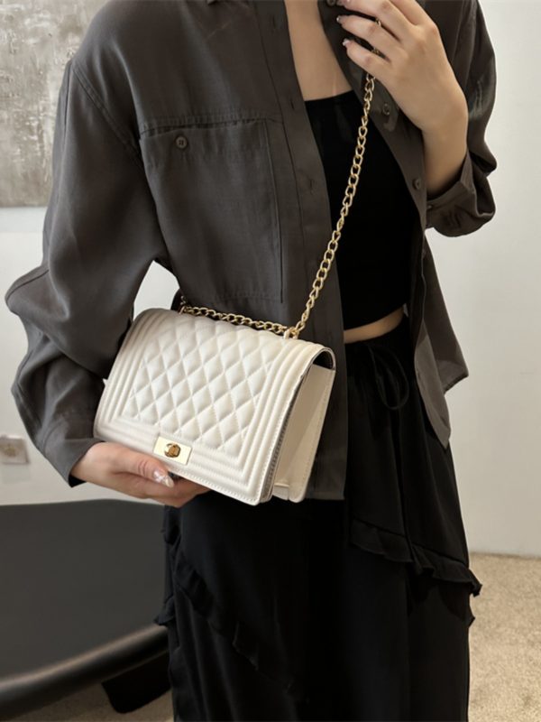 High-End Diamond-Pattern Crossbody Bag - 2025 Versatile Small Square Shoulder Bag for Casual Fashion