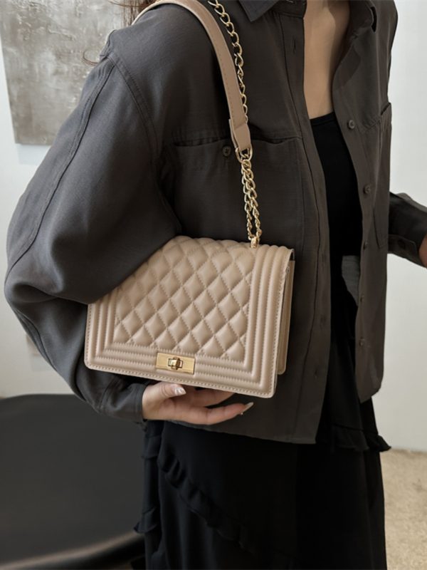 High-End Diamond-Pattern Crossbody Bag - 2025 Versatile Small Square Shoulder Bag for Casual Fashion