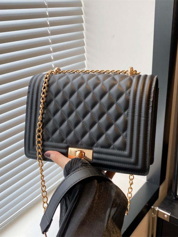 High-End Diamond-Pattern Crossbody Bag - 2025 Versatile Small Square Shoulder Bag for Casual Fashion