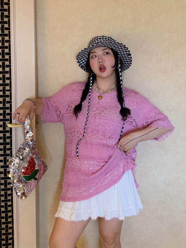 High-End Draped Half Skirt for Women, Plus Size Flattering Summer 2025, Curvy Fit, Belly-Covering Style