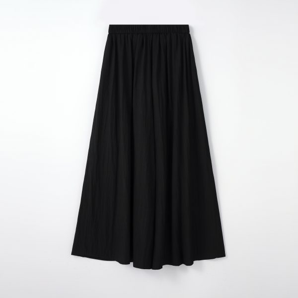 High-End Gray Shambon Wide-Leg Skirt Pants for Women - Casual Ice Silk Nine-Point Design for Summer 2025 Fashion