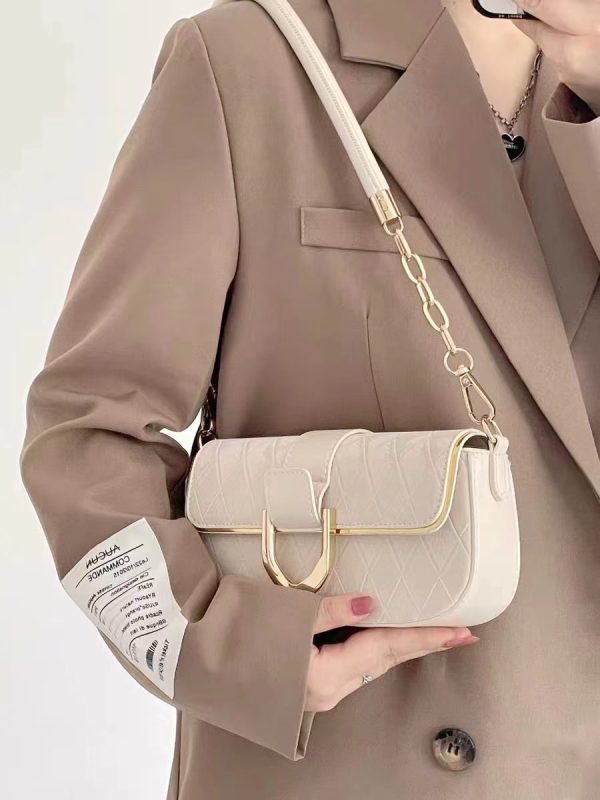 High-End Minimalist Small Square Bag - Versatile Diamond Quilted Chain Crossbody Underarm Shoulder Bag 2023 Trend