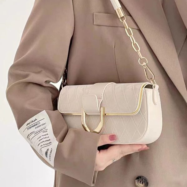High-End Minimalist Small Square Bag - Versatile Diamond Quilted Chain Crossbody Underarm Shoulder Bag 2023 Trend