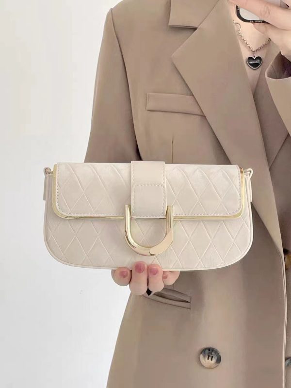 High-End Minimalist Small Square Bag - Versatile Diamond Quilted Chain Crossbody Underarm Shoulder Bag 2023 Trend