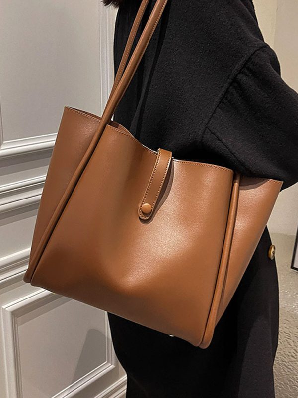 High-End Minimalist Tote Bag for Women - Large Capacity Commuter Handbag with Niche Design