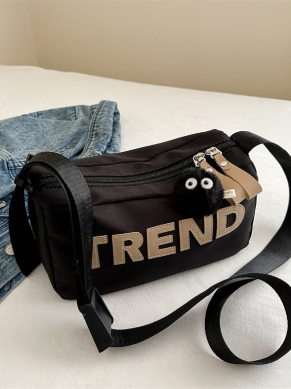 High-End Nylon Women's Crossbody Bag 2025 - Large Capacity Toast Pillow Design with Wide Shoulder Strap