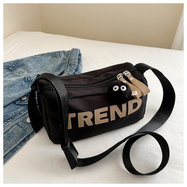 High-End Nylon Women's Crossbody Bag 2025 - Large Capacity Toast Pillow Design with Wide Shoulder Strap