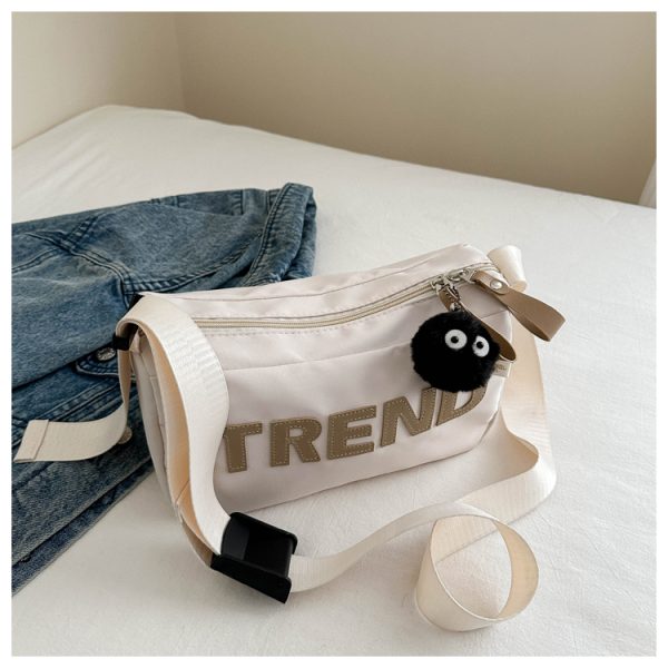 High-End Nylon Women's Crossbody Bag 2025 - Large Capacity Toast Pillow Design with Wide Shoulder Strap
