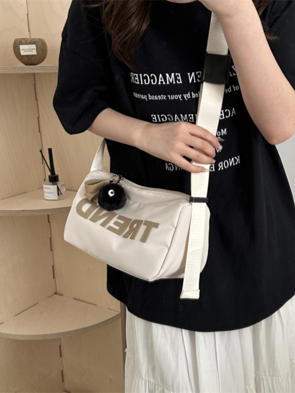 High-End Nylon Women's Crossbody Bag 2025 - Large Capacity Toast Pillow Design with Wide Shoulder Strap