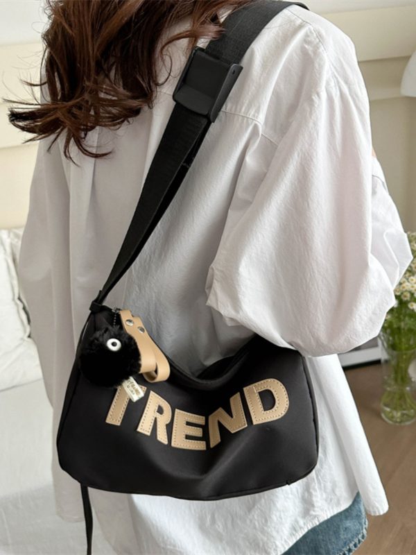 High-End Nylon Women's Crossbody Bag 2025 - Large Capacity Toast Pillow Design with Wide Shoulder Strap