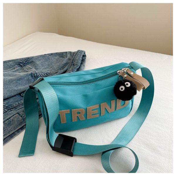 High-End Nylon Women's Crossbody Bag 2025 - Large Capacity Toast Pillow Design with Wide Shoulder Strap