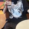 High-End Printed Slim-Fit Loose Pure Cotton Short-Sleeve T-Shirt for Women - Versatile Age-Reducing Style