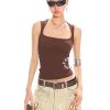 High-End Sleeveless Square Neck Printed Sexy Tank Top for Women - Comfortable Basic Fashion in Trendy Styles
