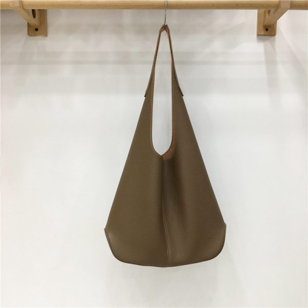 High-End Soft Creamy Yellow Large Capacity Shoulder Tote Bag - Influencer Style, Fashionable and Chic for Everyday Use
