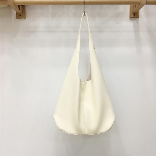 High-End Soft Creamy Yellow Large Capacity Shoulder Tote Bag - Influencer Style, Fashionable and Chic for Everyday Use