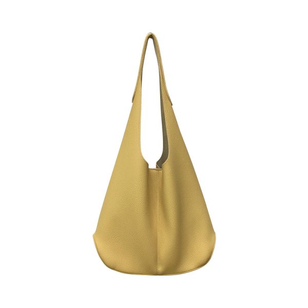 High-End Soft Creamy Yellow Large Capacity Shoulder Tote Bag - Influencer Style, Fashionable and Chic for Everyday Use